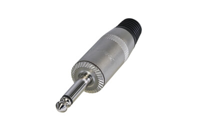 Conector De Audio TS Macho 1/4" (6.35 Mm) REAN NYS225B - Para Cables De Altavoz, Conexión Por Crimp